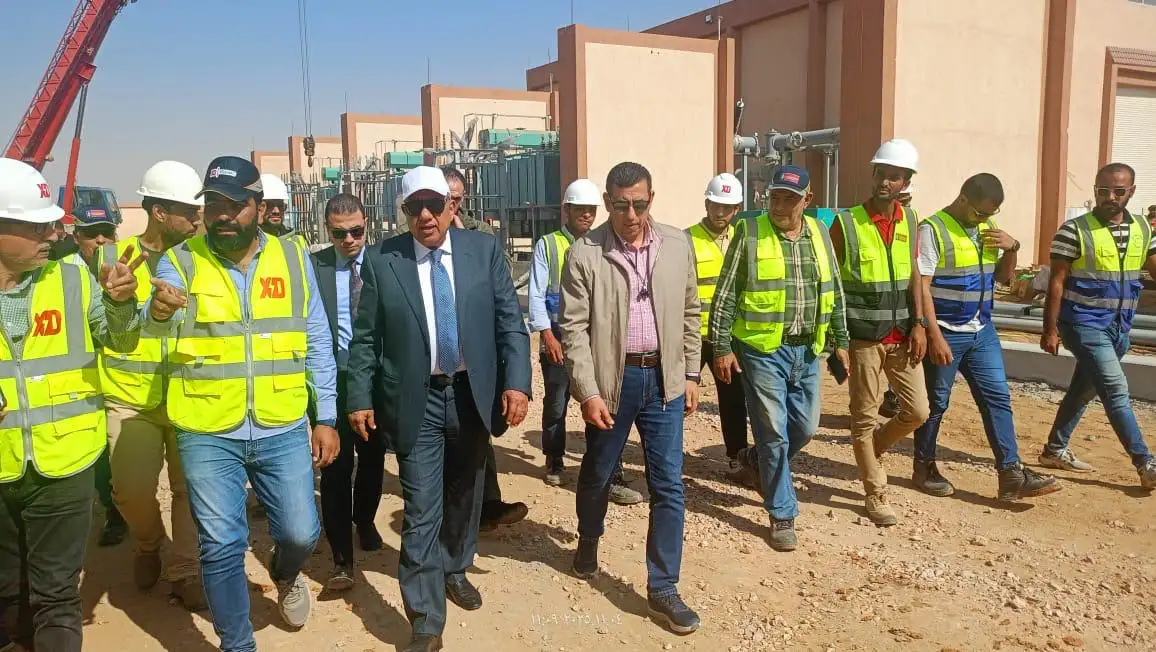 فى زيارة ميدانية لمصادر تغذية مشروعات الدلتا الجديدة ''وزير الكهرباء'' يتفقد محطة محولات ND5 جهد 220/66/11 سعة 350 ميجافولت أمبير