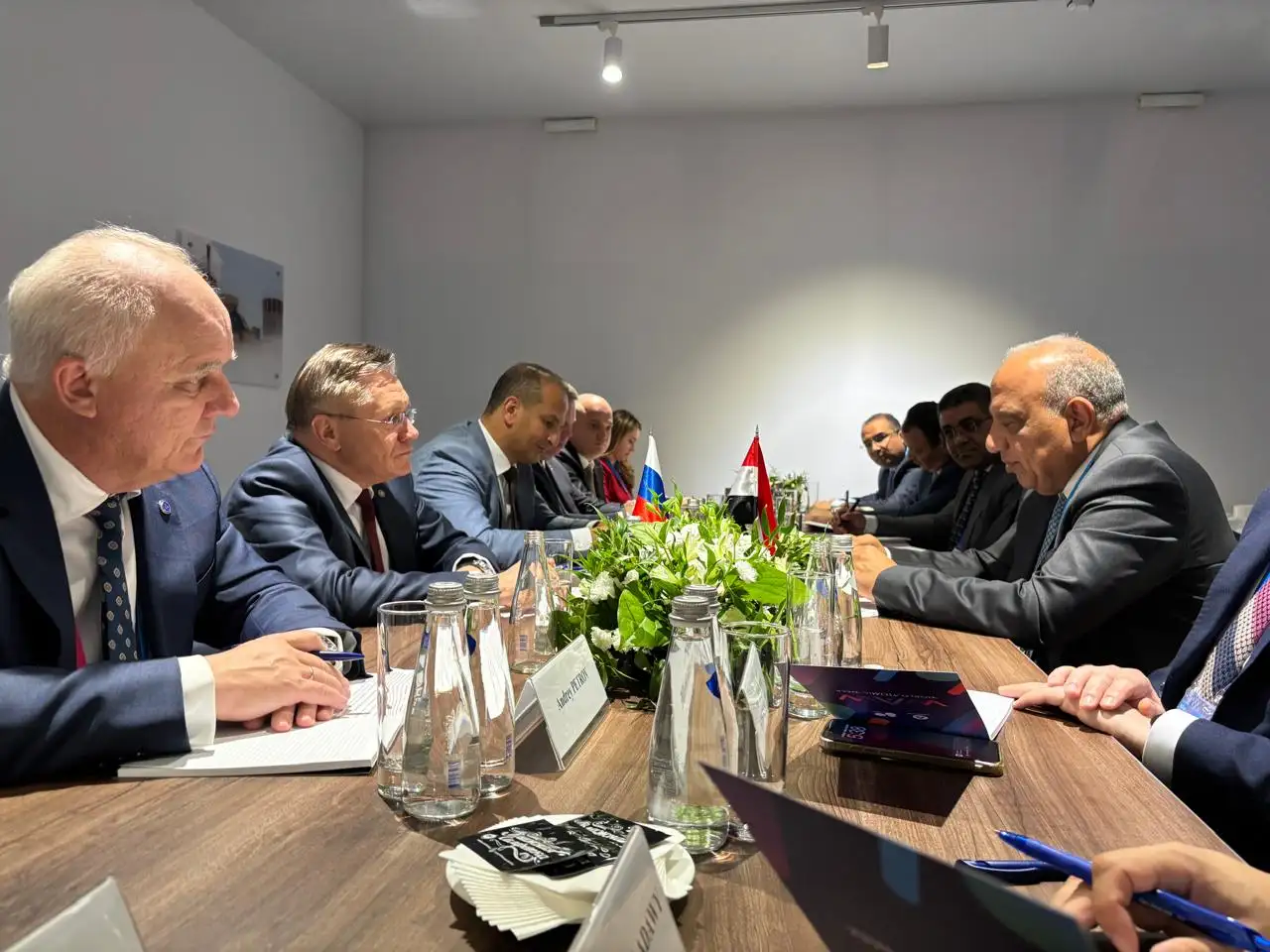 على هامش مشاركته فى القمة النووية العليا والأسبوع الذرى العالمى بالعاصمة الروسية موسكو ''وزير الكهرباء'' يجتمع ورئيس ''روسآتوم'' الروسية وفريق العمل القائم على مشروع محطة الضبعة النووية